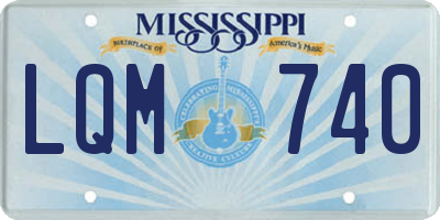 MS license plate LQM740