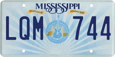 MS license plate LQM744