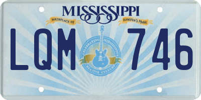 MS license plate LQM746