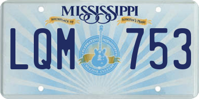 MS license plate LQM753