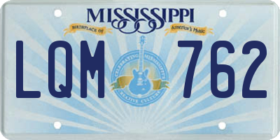MS license plate LQM762