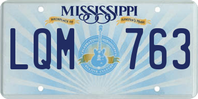 MS license plate LQM763