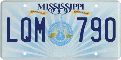 MS license plate LQM790