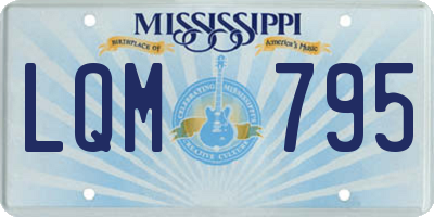 MS license plate LQM795