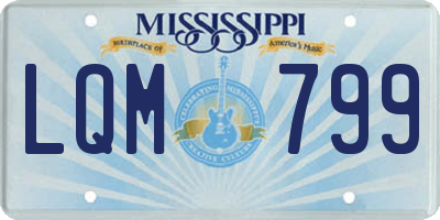 MS license plate LQM799