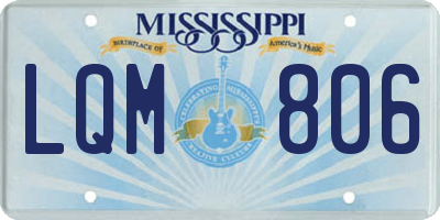 MS license plate LQM806