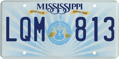 MS license plate LQM813