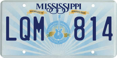 MS license plate LQM814