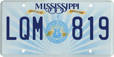 MS license plate LQM819