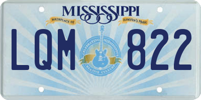MS license plate LQM822