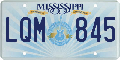 MS license plate LQM845