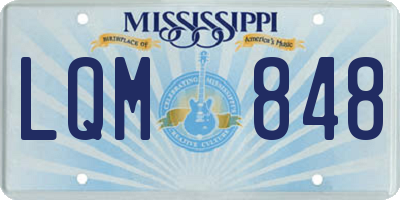MS license plate LQM848