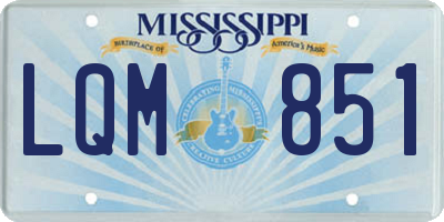 MS license plate LQM851