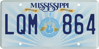 MS license plate LQM864