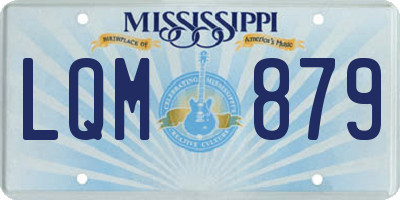 MS license plate LQM879