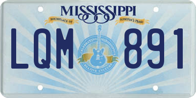MS license plate LQM891