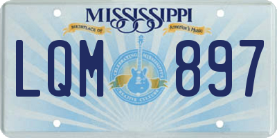 MS license plate LQM897