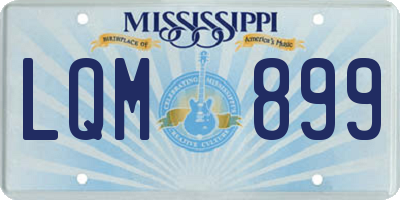 MS license plate LQM899
