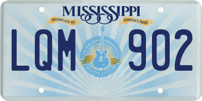 MS license plate LQM902