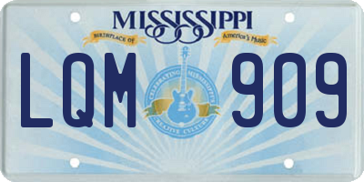 MS license plate LQM909