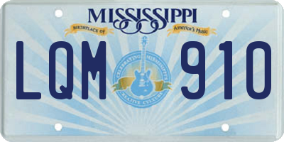 MS license plate LQM910