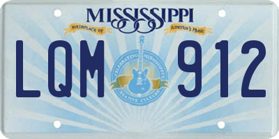 MS license plate LQM912
