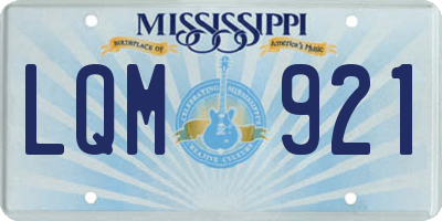MS license plate LQM921