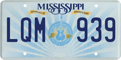 MS license plate LQM939