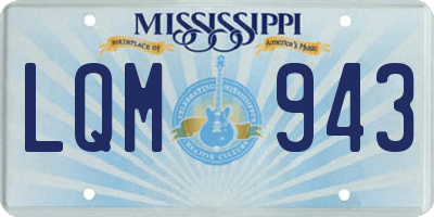 MS license plate LQM943