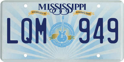 MS license plate LQM949