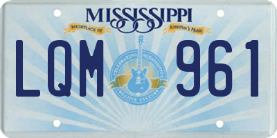 MS license plate LQM961