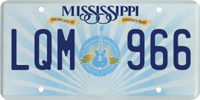 MS license plate LQM966