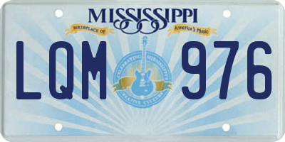 MS license plate LQM976