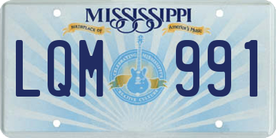 MS license plate LQM991