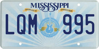 MS license plate LQM995