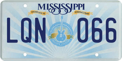 MS license plate LQN066