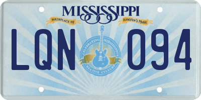MS license plate LQN094
