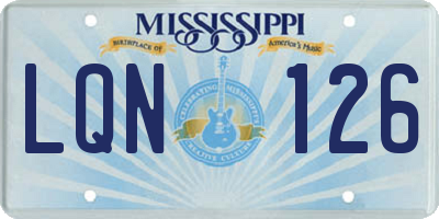 MS license plate LQN126