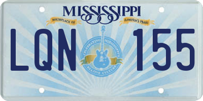 MS license plate LQN155
