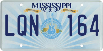 MS license plate LQN164