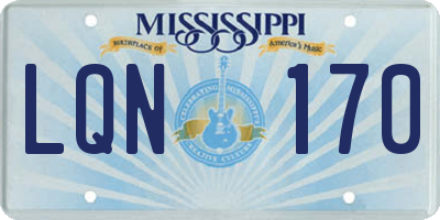 MS license plate LQN170