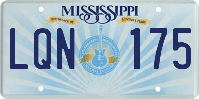 MS license plate LQN175