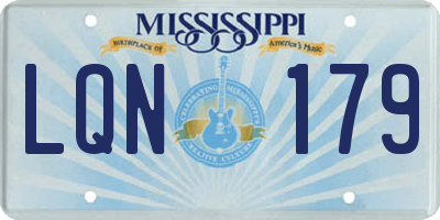 MS license plate LQN179