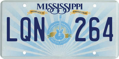 MS license plate LQN264