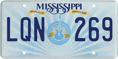 MS license plate LQN269
