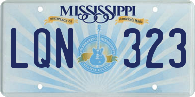 MS license plate LQN323