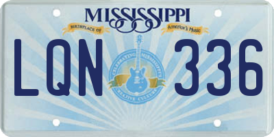 MS license plate LQN336