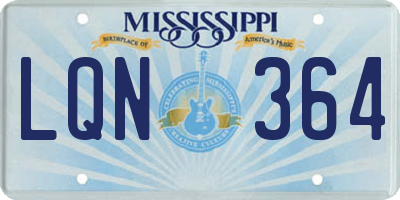 MS license plate LQN364