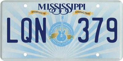 MS license plate LQN379