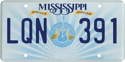 MS license plate LQN391